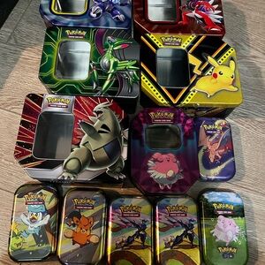 Empty Pokemon Colorful Tin Collection